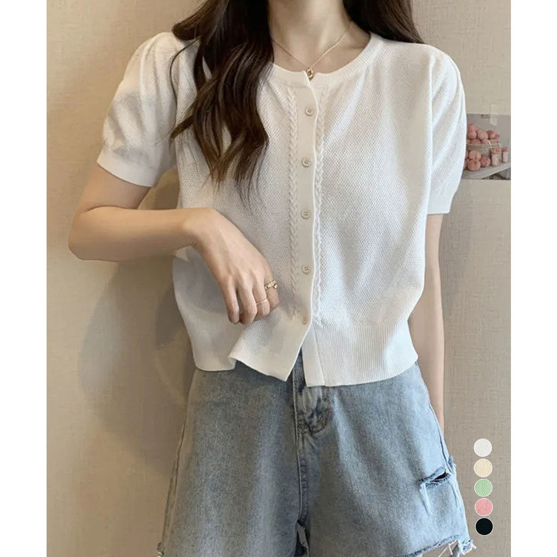 ミニミニストア miniministore ニットカーディガン きれいめ 無地 大人