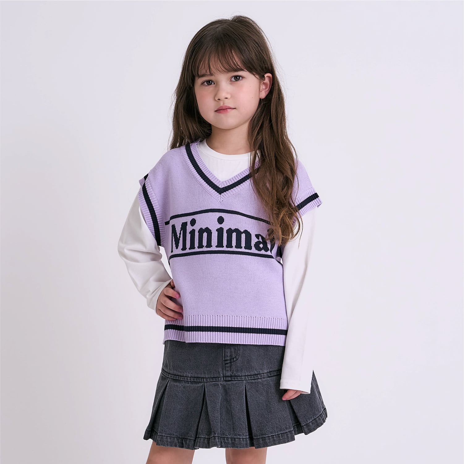 ミニマル minimal 【アラエル】ベストレイヤードTシャツ （ラベンダー） ラベンダー