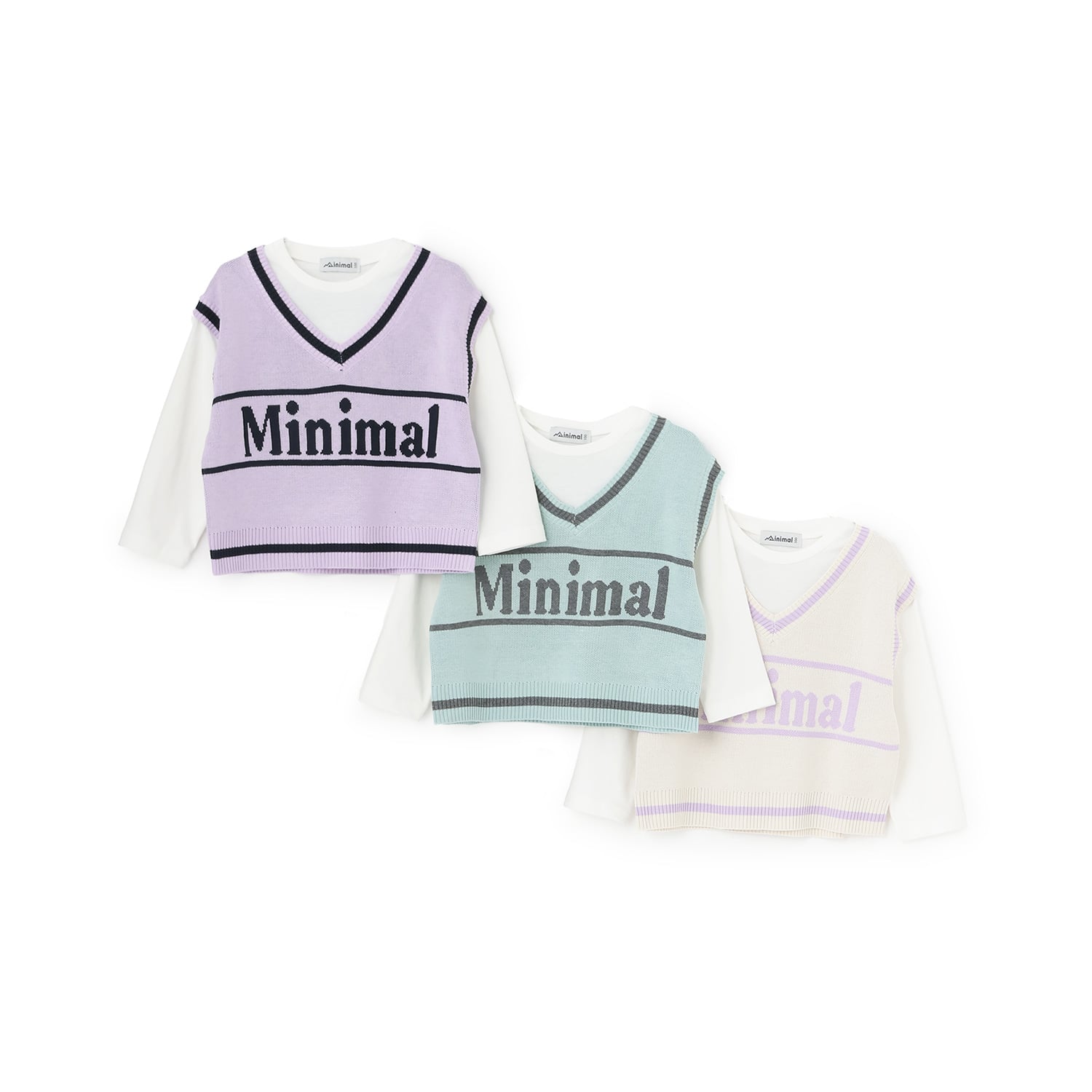 ミニマル minimal 【アラエル】ベストレイヤードTシャツ （ラベンダー） ラベンダー