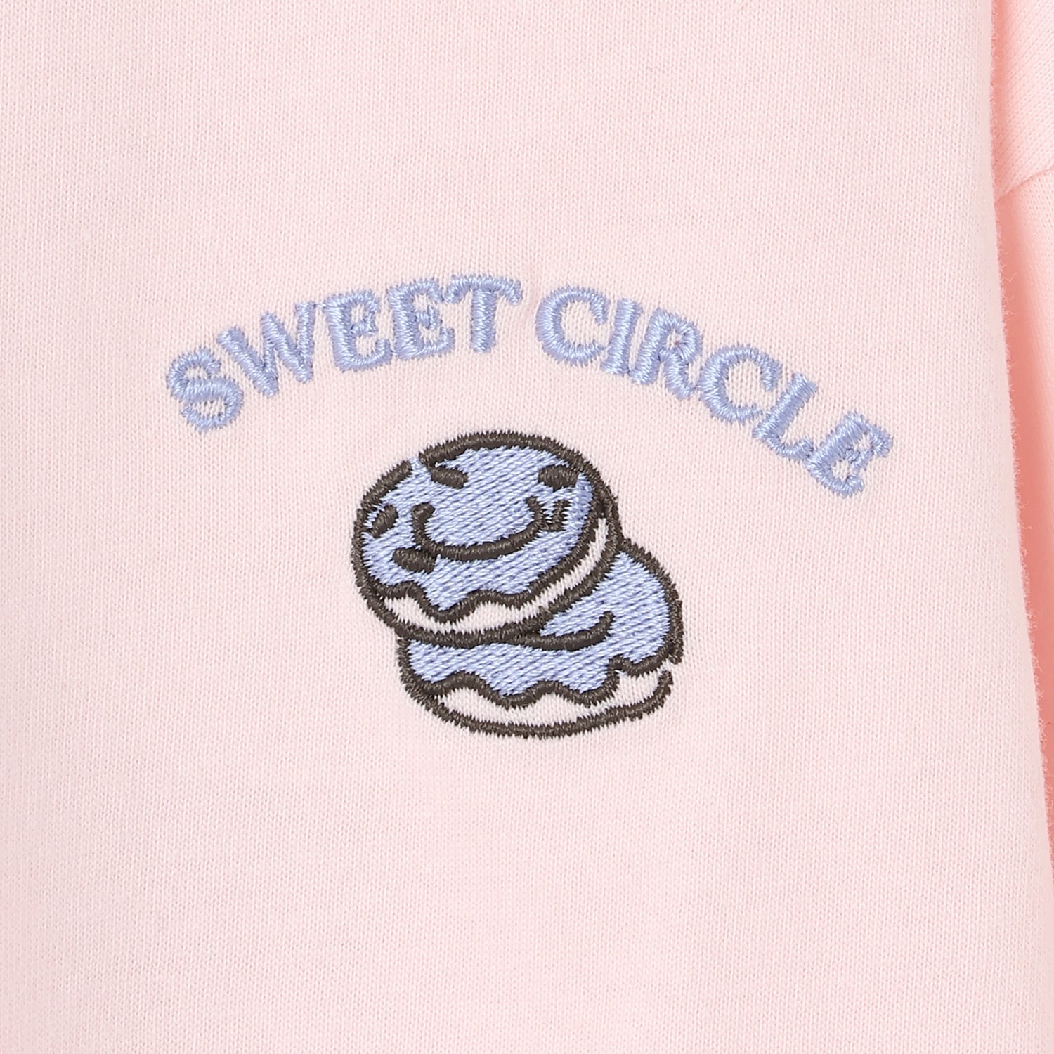 ミニマル minimal 【綿100%】【防汚】ドーナツフォトプリント長袖Tシャツ （ラベンダー） ラベンダー