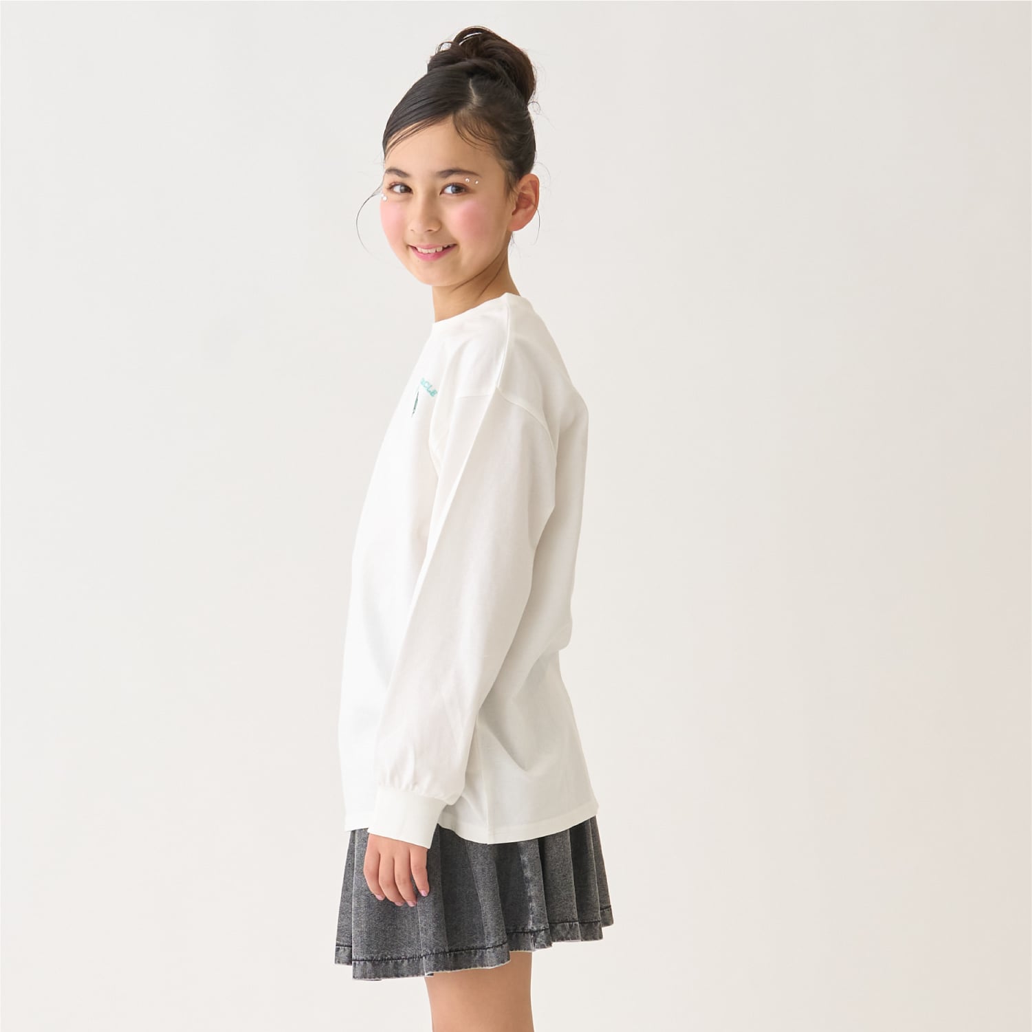 ミニマル minimal 【綿100%】【防汚】ドーナツフォトプリント長袖Tシャツ （ラベンダー） ラベンダー
