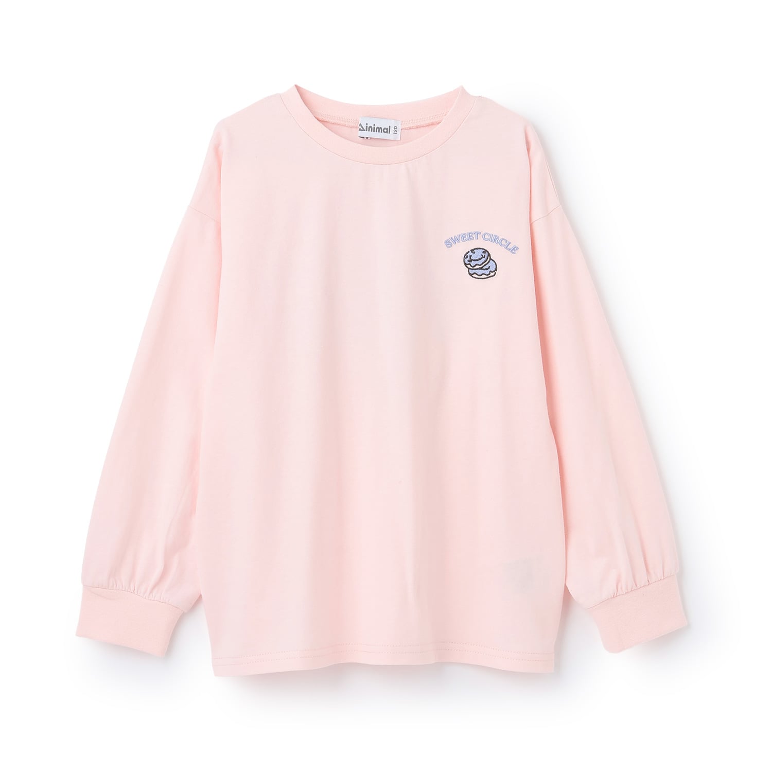 ミニマル minimal 【綿100%】【防汚】ドーナツフォトプリント長袖Tシャツ （ピンク） ピンク