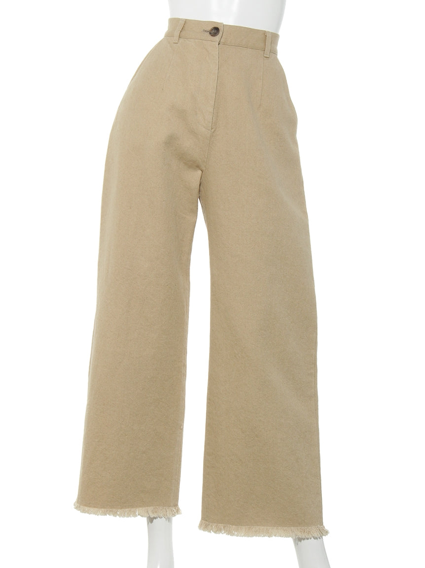 ミューカ MJUKA. L/Cギャバカットオフパンツ （ベージュ） ベージュ