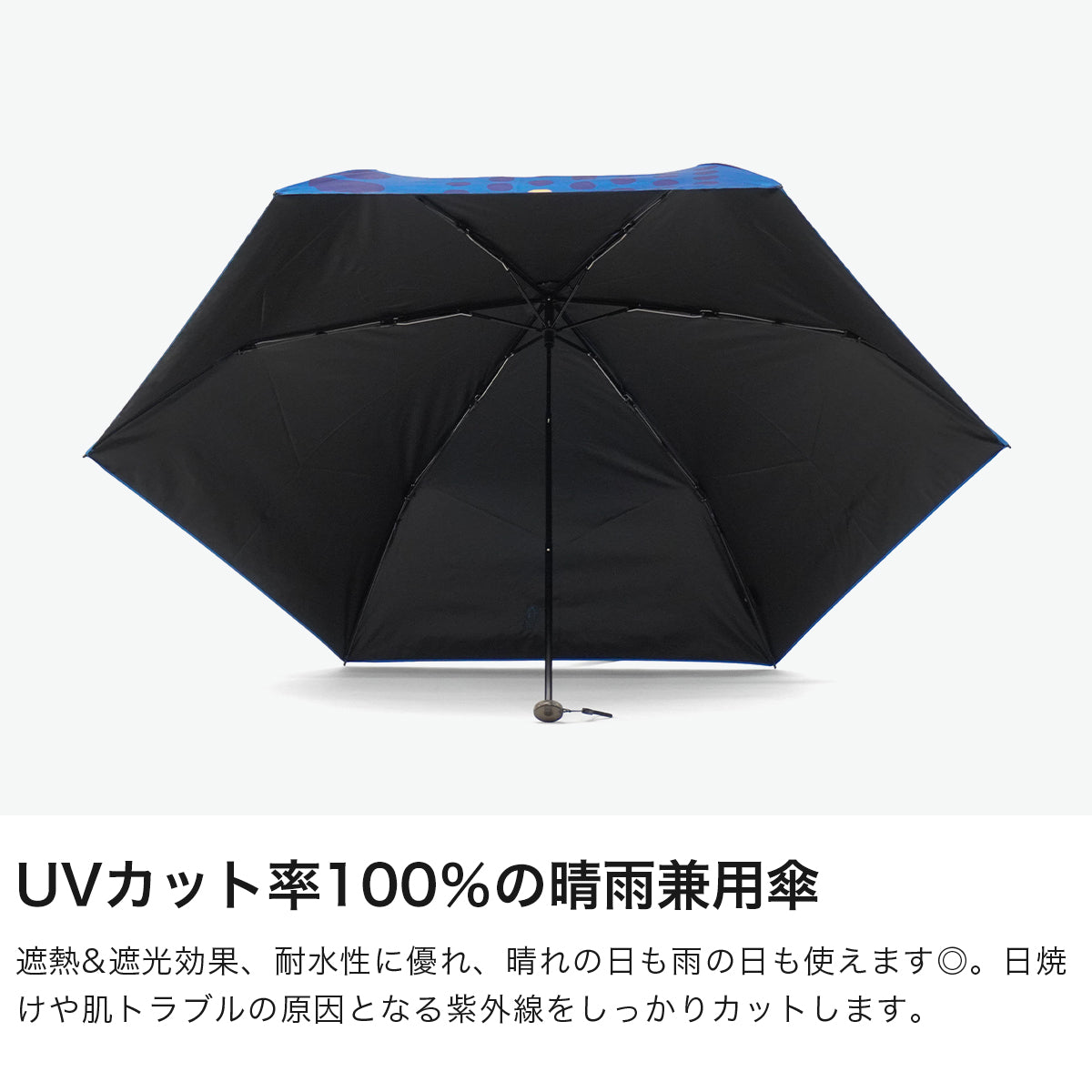 サンキューニプリュスエム 392 plusm 傘 折りたたみ レディース スリム 折りたたみ傘 軽量 UVカット コンパクト 晴雨兼用傘 日傘 雨傘 おしゃれ ブランド All weather light mini 55cm maru Q349 （BLUE） BLUE