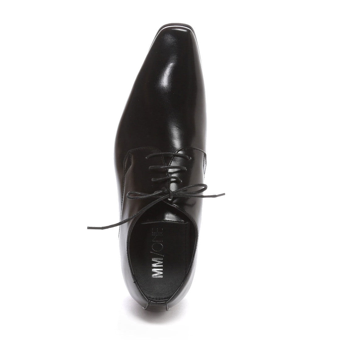 MM/ONE 6cm up long leg plain toe lace-up shoes