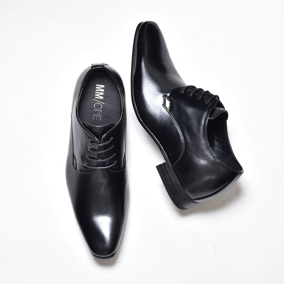 MM/ONE 6cm up long leg plain toe lace-up shoes