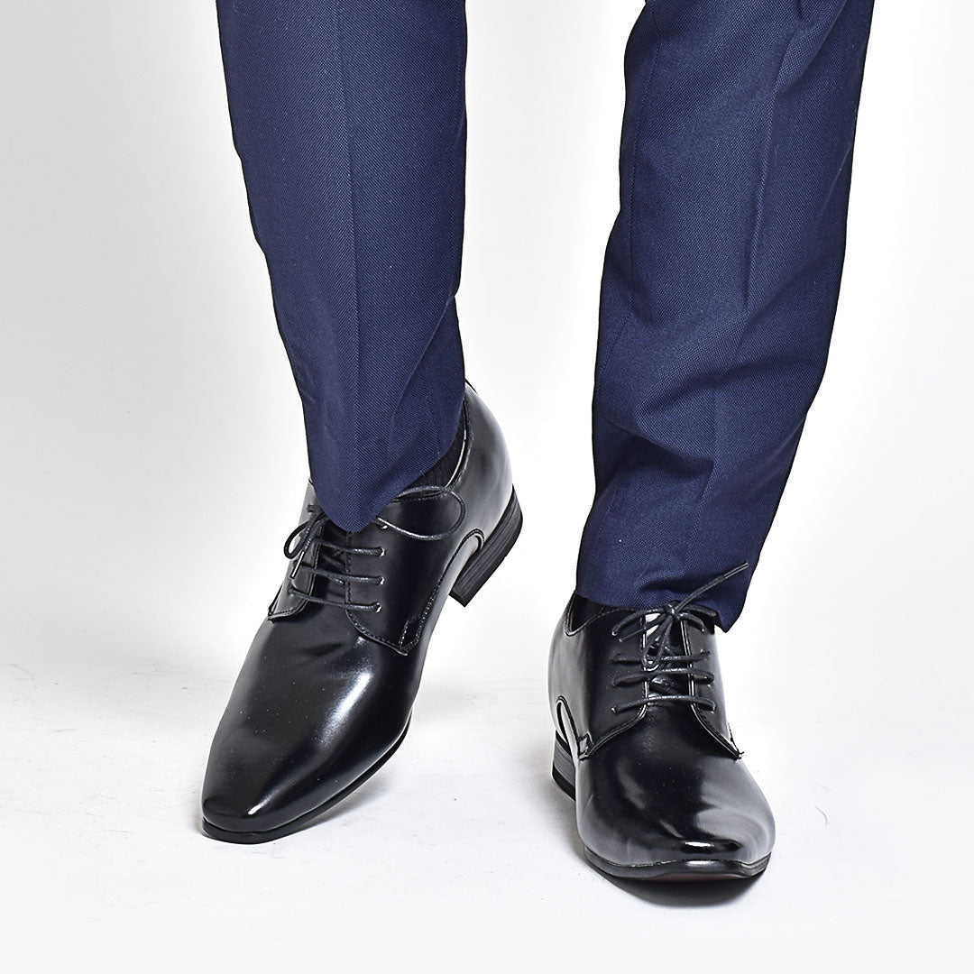 MM/ONE 6cm up long leg plain toe lace-up shoes