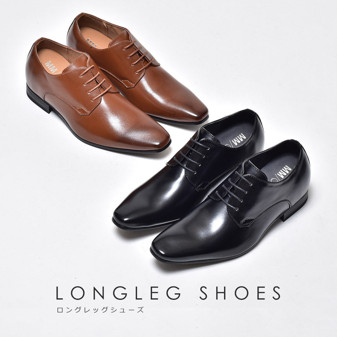 MM/ONE 6cm up long leg plain toe lace-up shoes