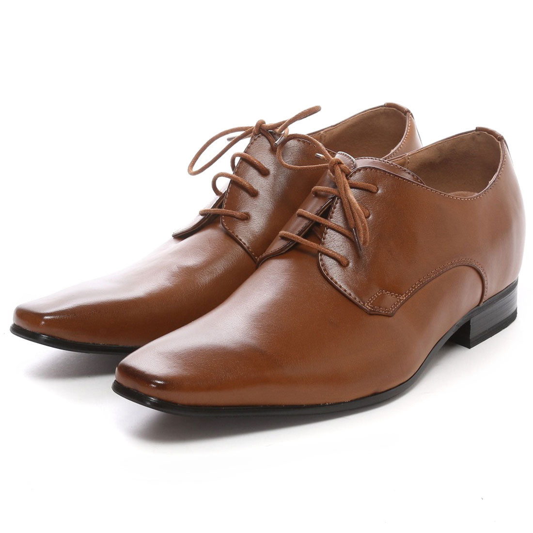 MM/ONE 6cm up long leg plain toe lace-up shoes