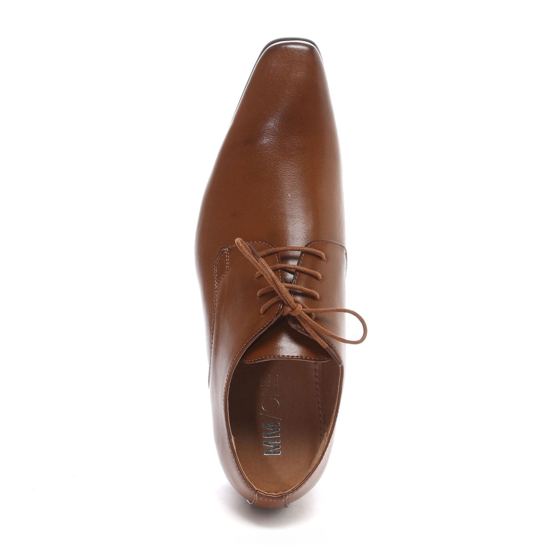 MM/ONE 6cm up long leg plain toe lace-up shoes