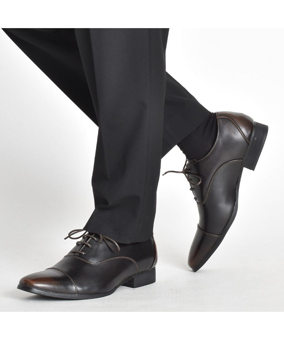 MM/ONE Straight-tip inner wing lace-up business shoes