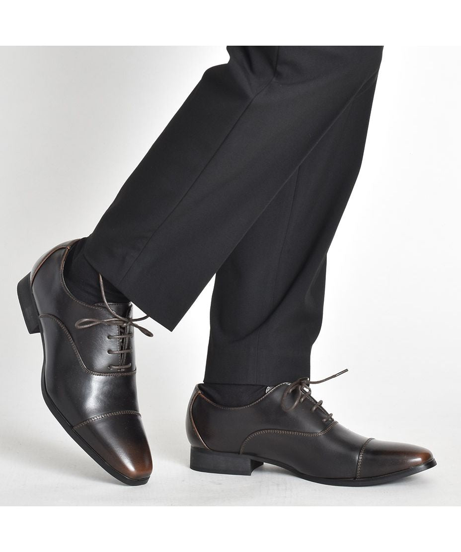 MM/ONE Straight-tip inner wing lace-up business shoes