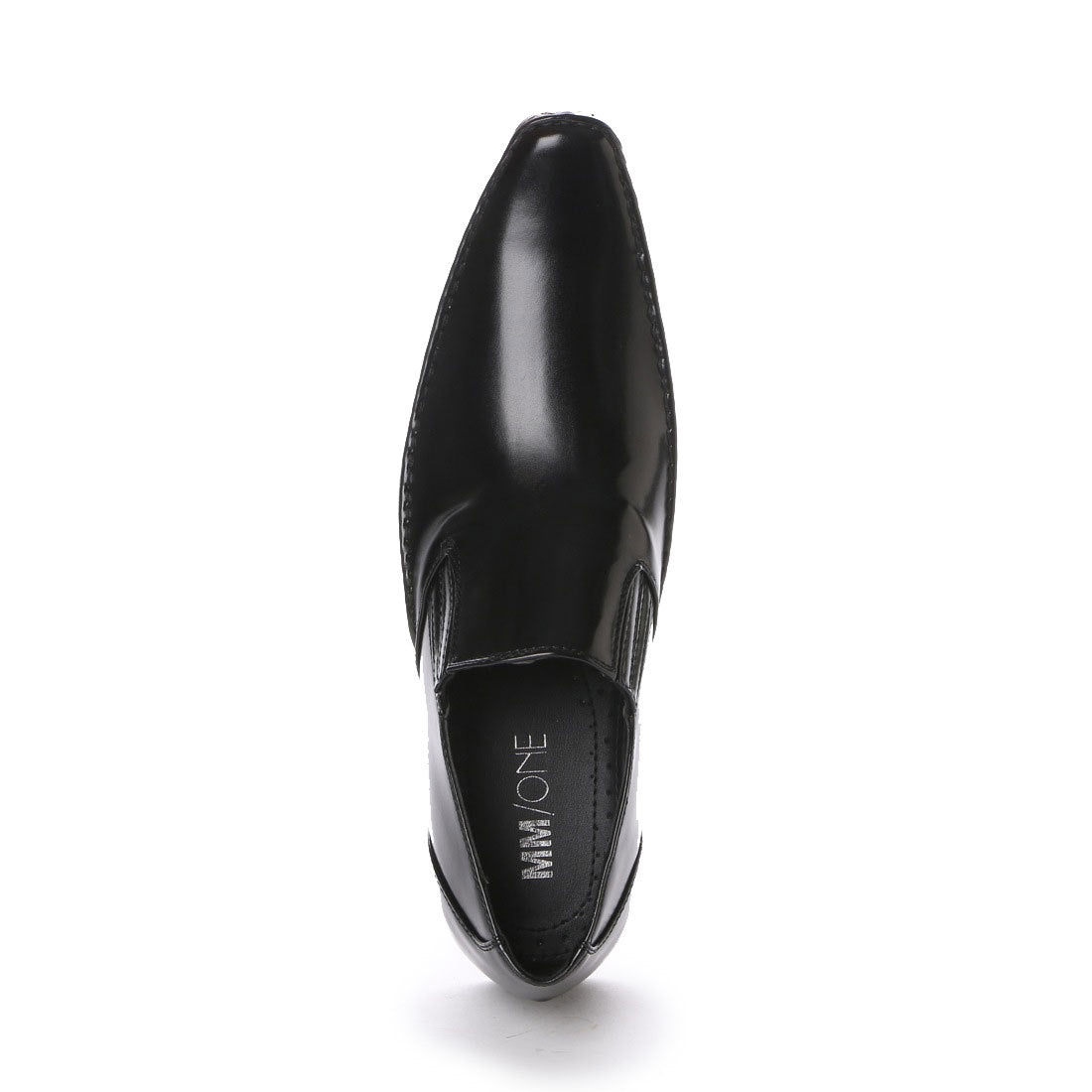 MM/ONE Plain Toe Long Nose Slip-on Business Shoes