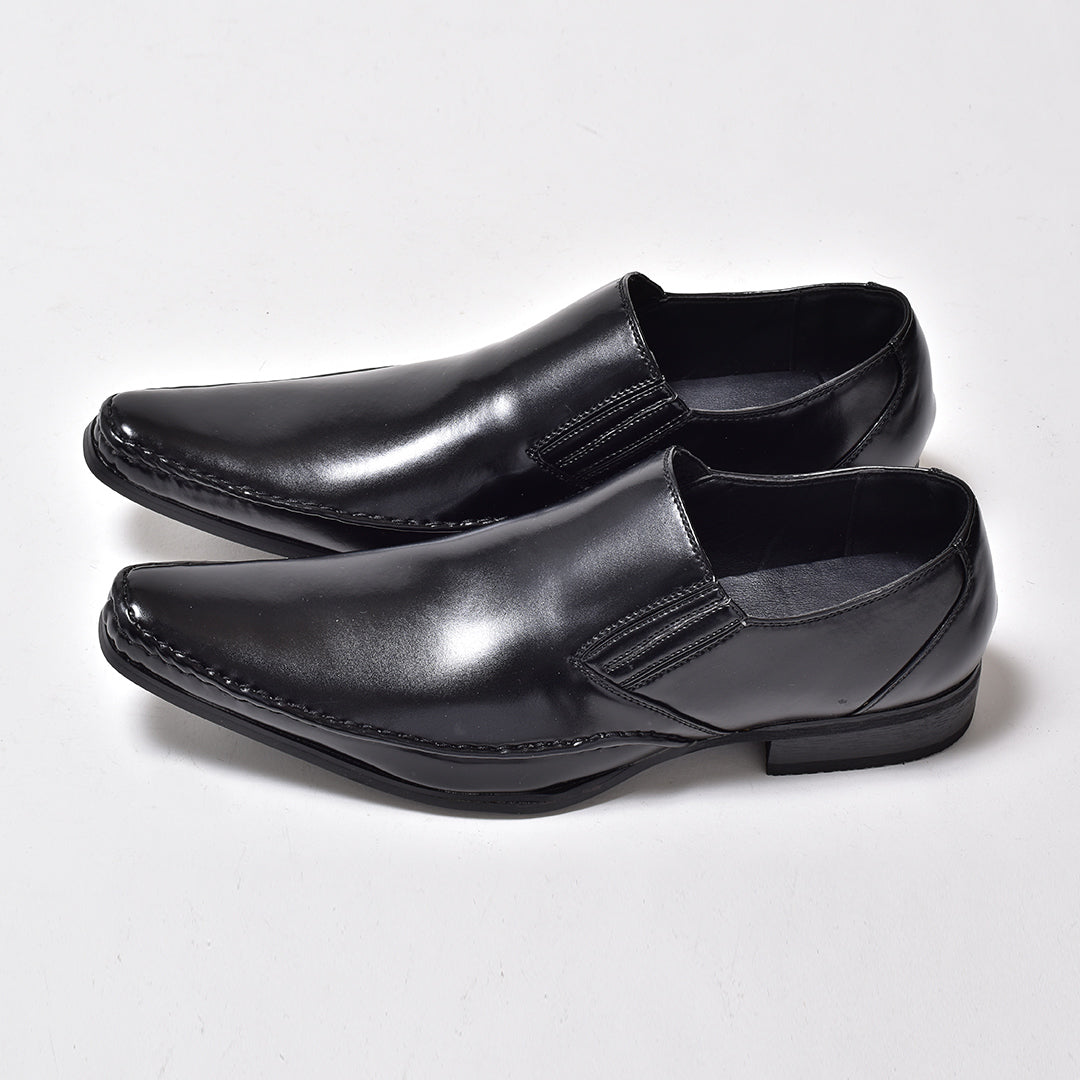 MM/ONE Plain Toe Long Nose Slip-on Business Shoes