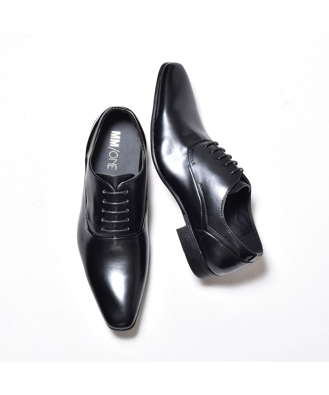 エムエムワン MM/ONE プレーントゥレースアップドレスシューズ