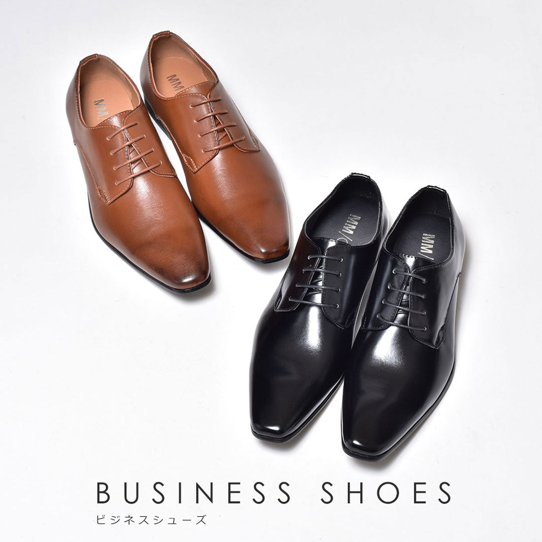 MM/ONE Plain Toe Lace-Up Dress Shoes