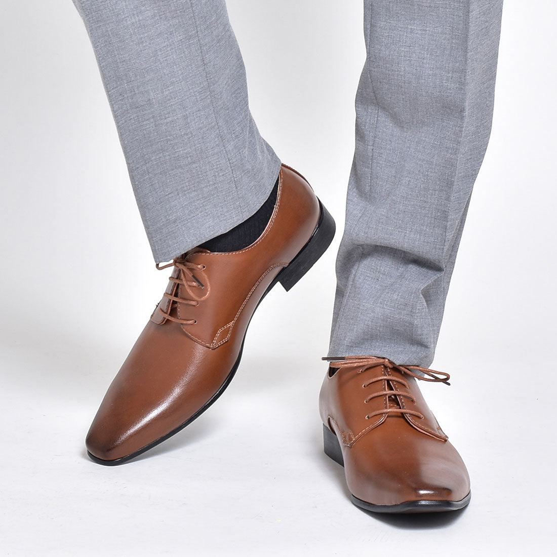 MM/ONE Plain Toe Lace-Up Dress Shoes