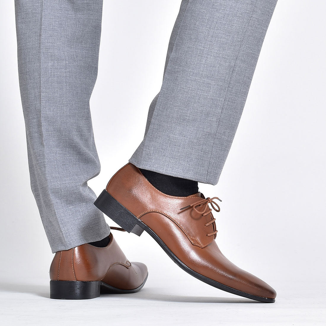 MM/ONE Plain Toe Lace-Up Dress Shoes