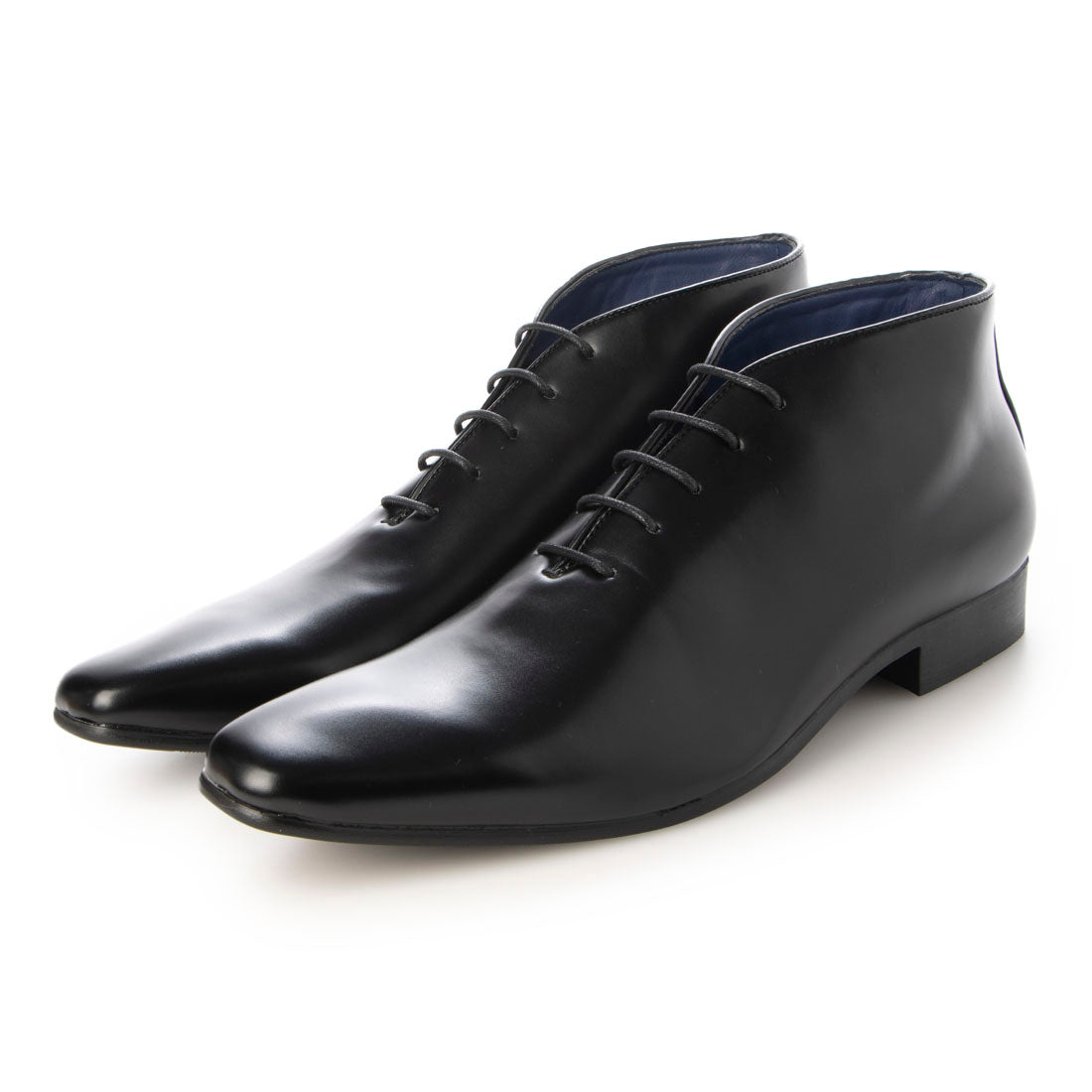 MM/ONE Hole Cut Design Plain Toe Dress Boots