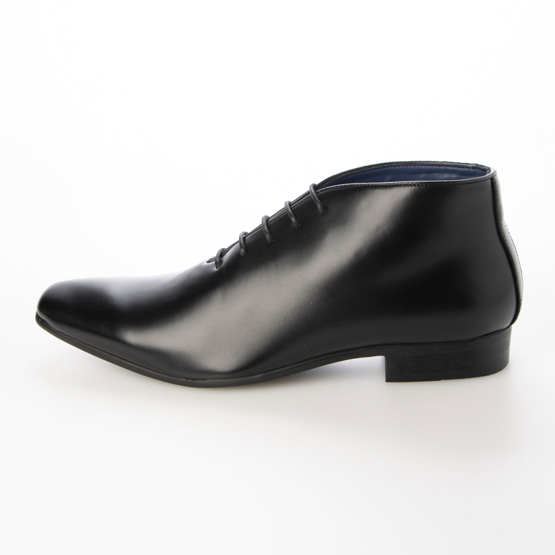 MM/ONE Hole Cut Design Plain Toe Dress Boots
