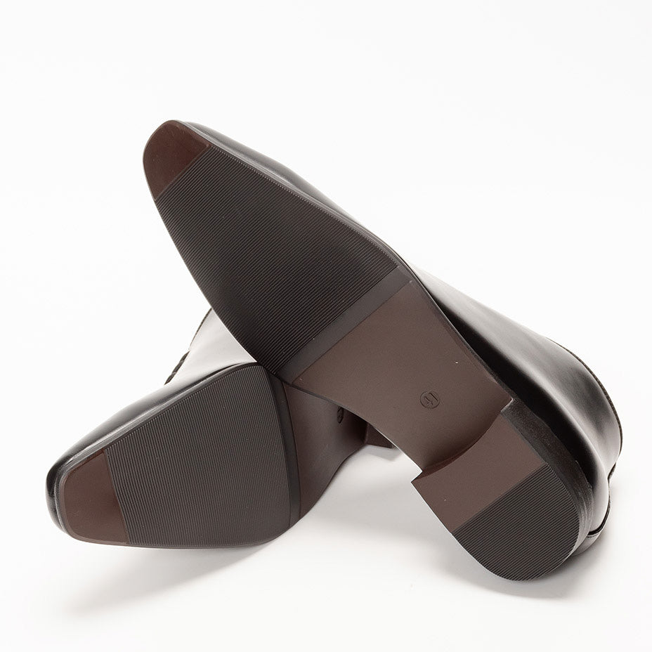 MM/ONE Hole Cut Design Plain Toe Dress Boots
