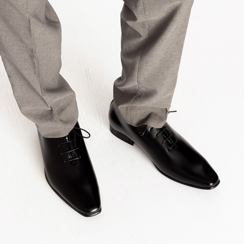 MM/ONE Hole Cut Design Plain Toe Dress Boots