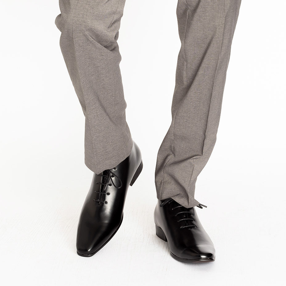 MM/ONE Hole Cut Design Plain Toe Dress Boots