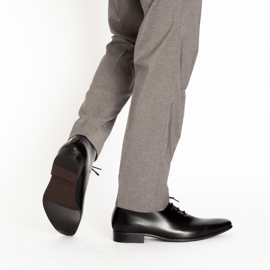 MM/ONE Hole Cut Design Plain Toe Dress Boots