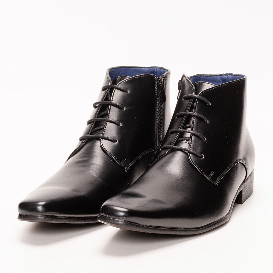 MM/ONE Plain Toe Wingtip Dress Boots