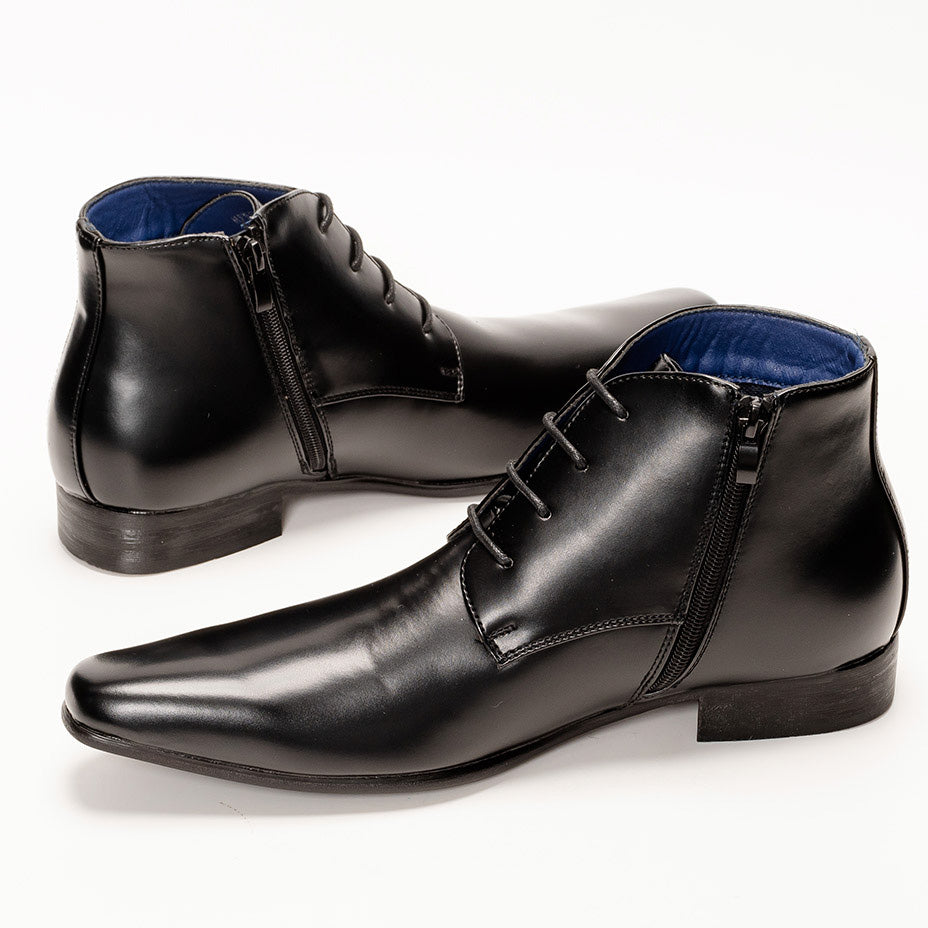 MM/ONE Plain Toe Wingtip Dress Boots