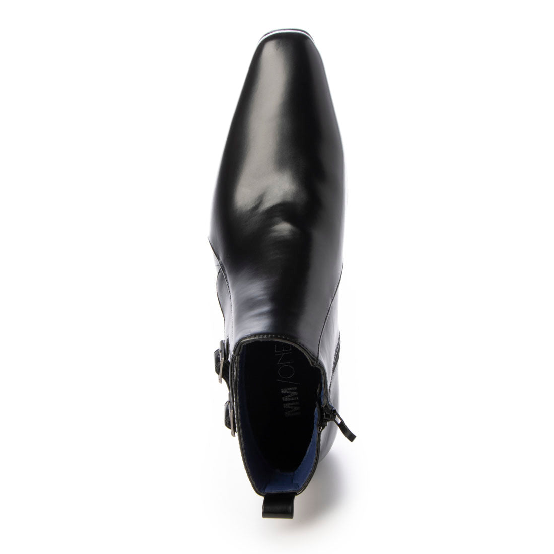 MM/ONE Double Monk Design Plain Toe Dress Boots