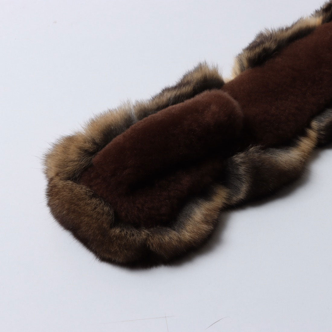 ノーザンワールド NORTHERN WORLD チンチラ＆ヌートリア ダブルフェイスマフラー （マスタード） マスタード