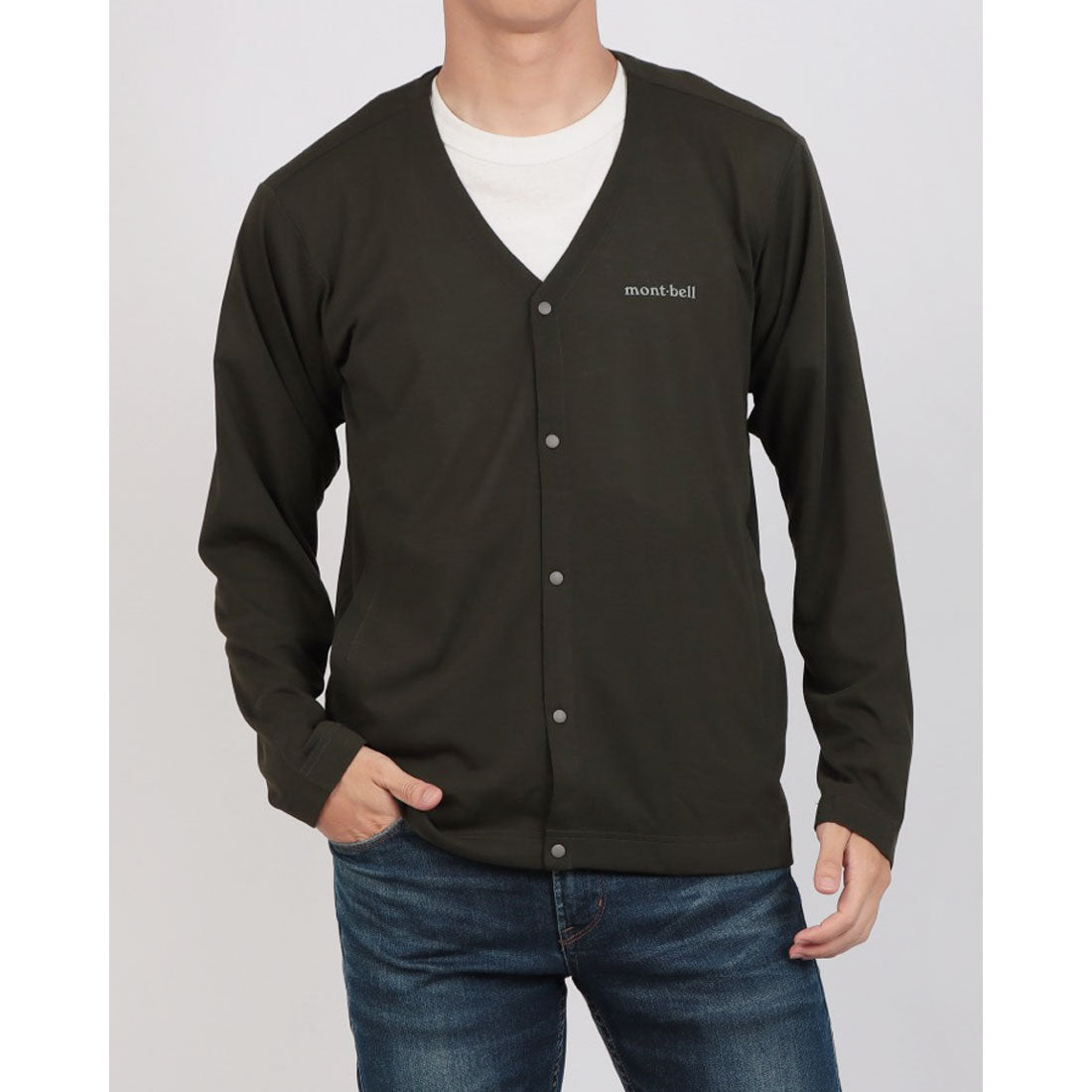 モンベル mont-bell モンベル WIC.カーディガン Men's 男性用 （ダークグリーン） ダークグリーン