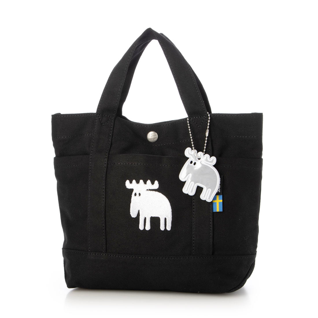 モズ moz キャンバス ランチトートバッグ （1020.ブラック/ホワイト） 1020.ブラック/ホワイト