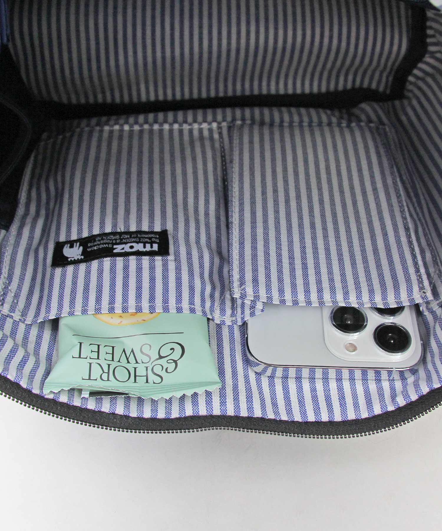 モズ moz 2WAY ミニリュック マザーズバッグ バックパック リフレクトチャーム付き 通勤 通学 A4収納 （グレー×ネイビー） グレー×ネイビー