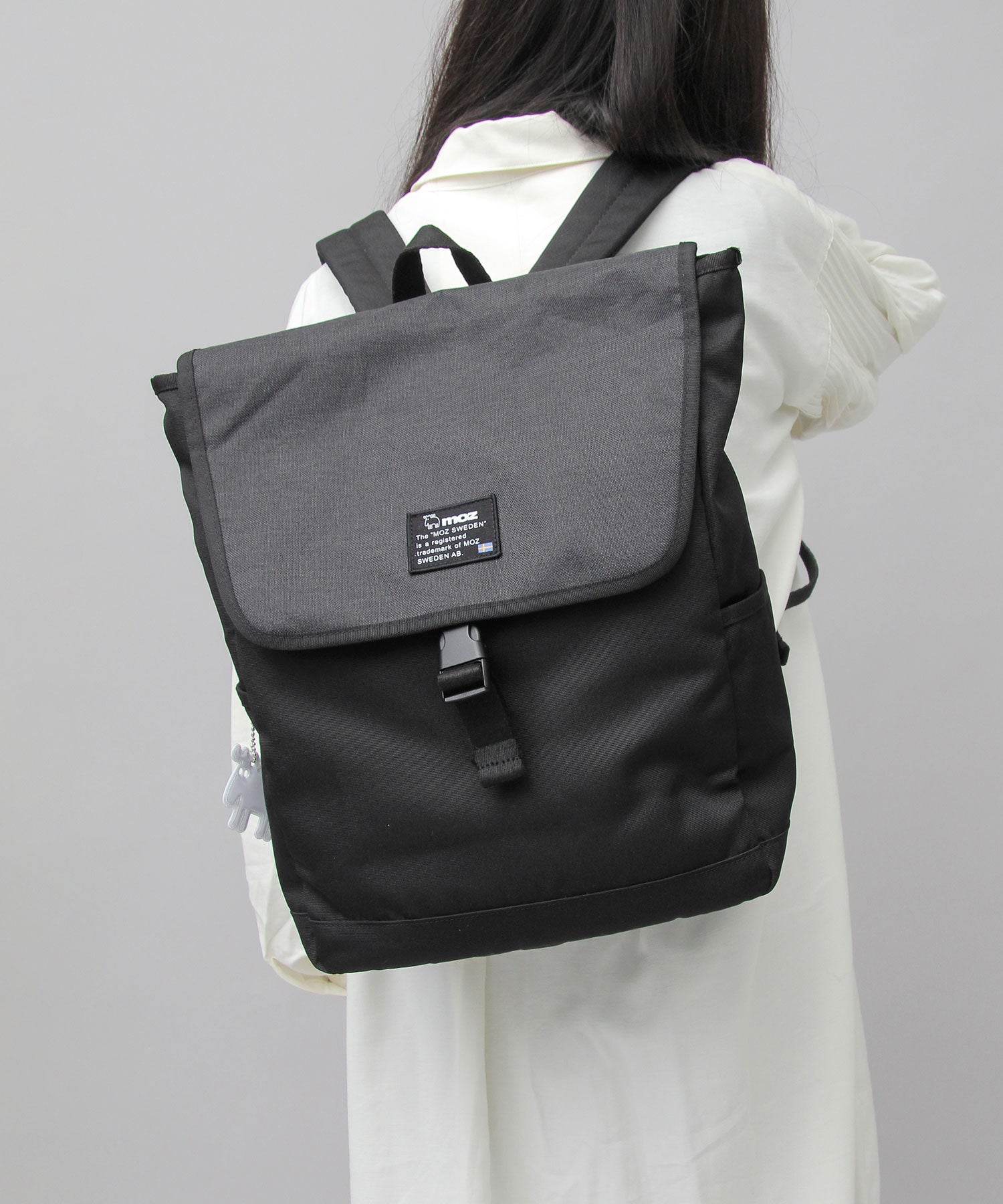 Moz Flap Backpack Rucksack Mother's Bag Commuting School A4 Storage wi