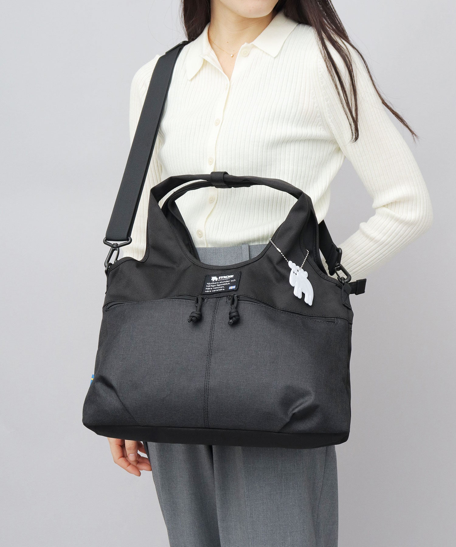 モズ moz ハンドバッグ ショルダーバッグ レディース バッグ ブラック 2WAY