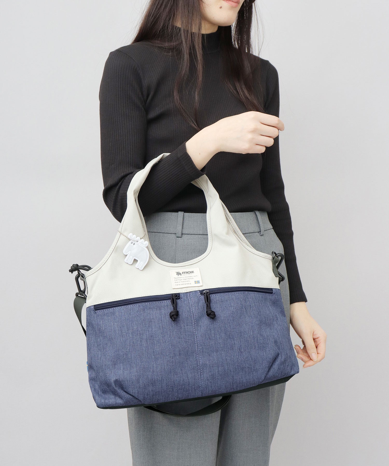 モズ moz ハンドバッグ ショルダーバッグ レディース バッグ ブラック 2WAY