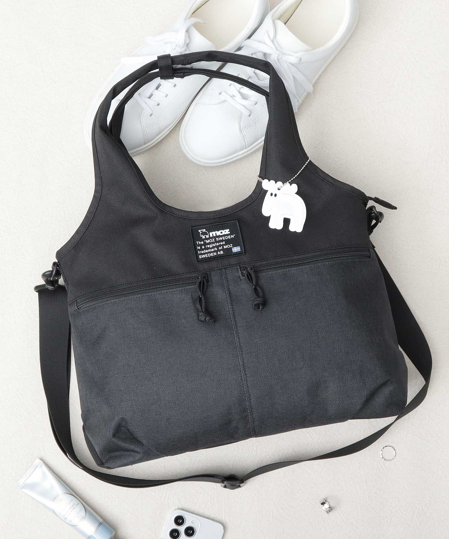 モズ moz ハンドバッグ ショルダーバッグ レディース バッグ ブラック 2WAY