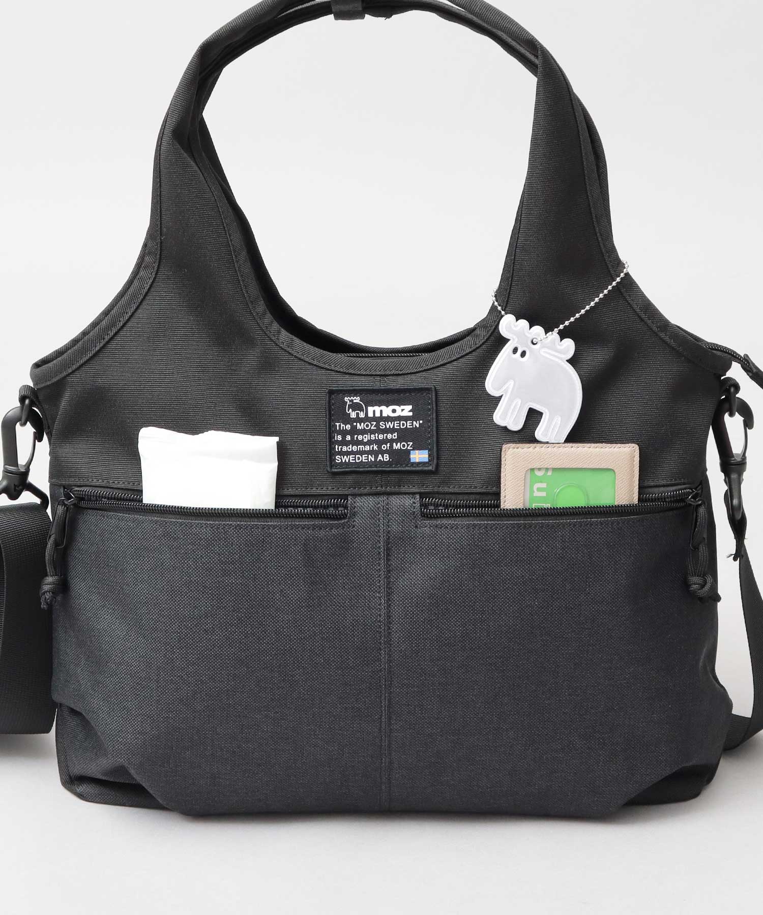 モズ moz ハンドバッグ ショルダーバッグ レディース バッグ ブラック 2WAY