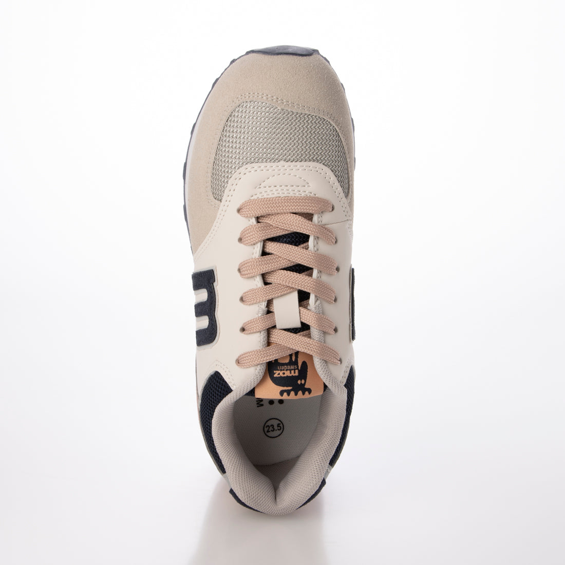 モズ moz スニーカー レディース 軽い 疲れない moz モズ 靴 おしゃれ 白 黒 疲れない 歩きやすい MZ1335 （GRAY/NAVY） GRAY/NAVY