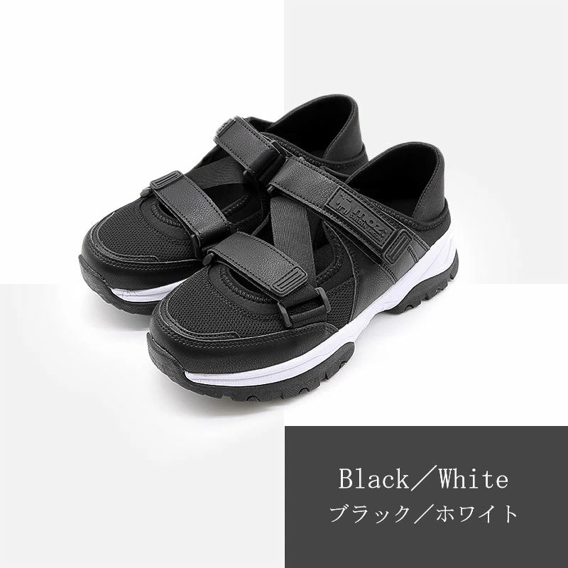 モズ moz 厚底 スニーカーサンダル （ブラックホワイト） ブラックホワイト
