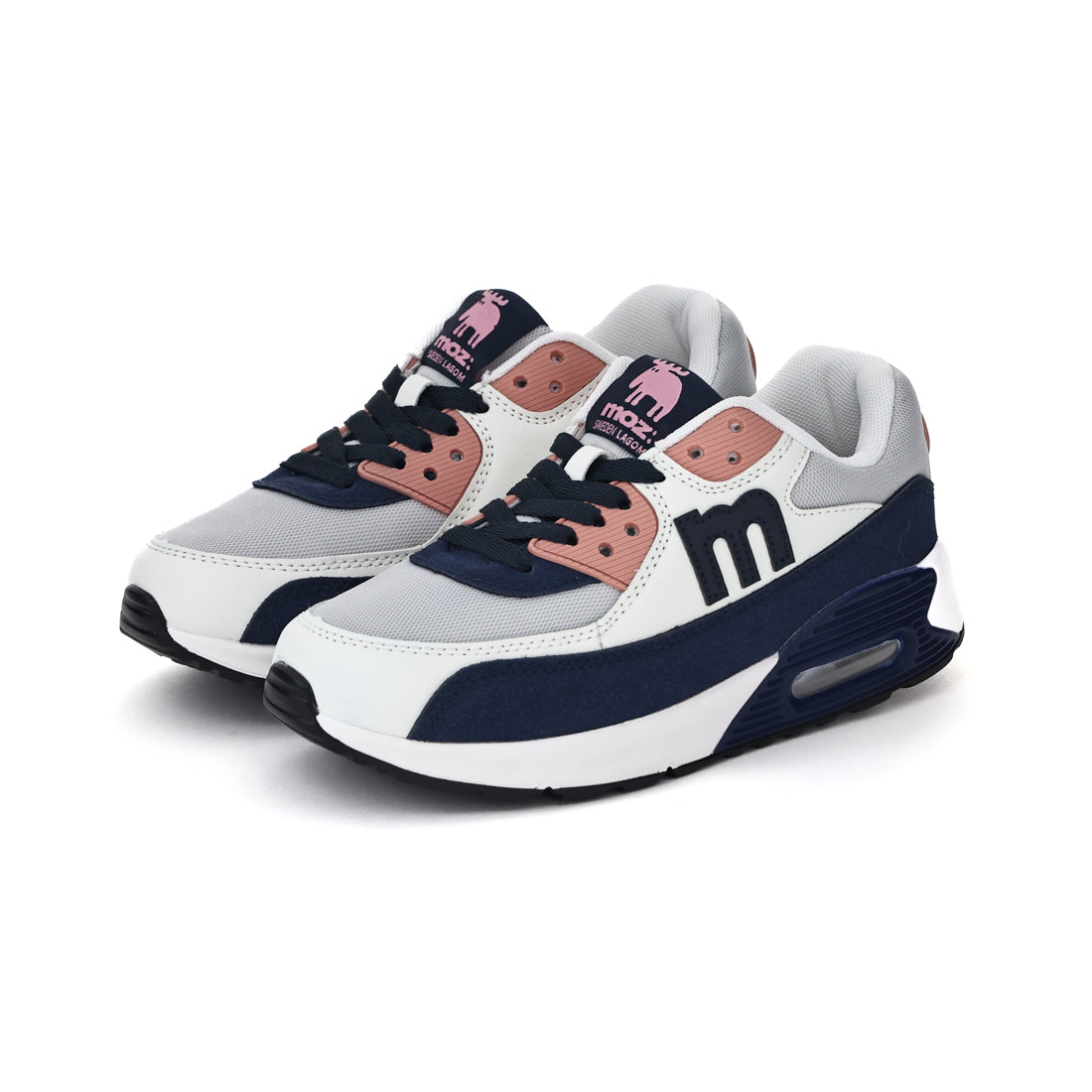 モズ moz レディース スニーカー 厚底エアソール スウェーデン ローゴン ローカット エアソール 厚底 8263 8273 （ネイビー） ネイビー