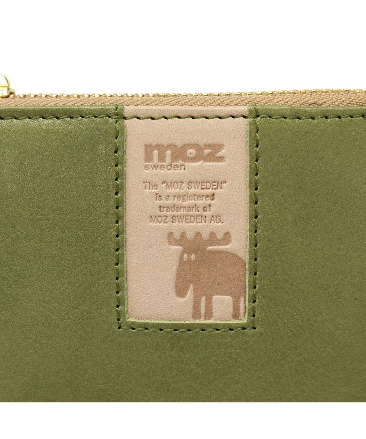 モズ moz モズ 二つ折り財布 moz square スクエア 財布 二つ折り ラウンドファスナー BOX型小銭入れ コンパクト 軽い 本革 ZNWSー86091 （キャメル） キャメル