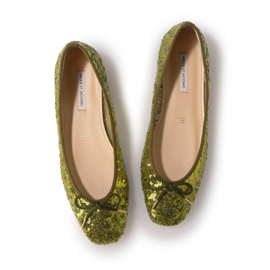 モード エ ジャコモ MODE ET JACOMO スパンコールバレエシューズ （グリーン） グリーン