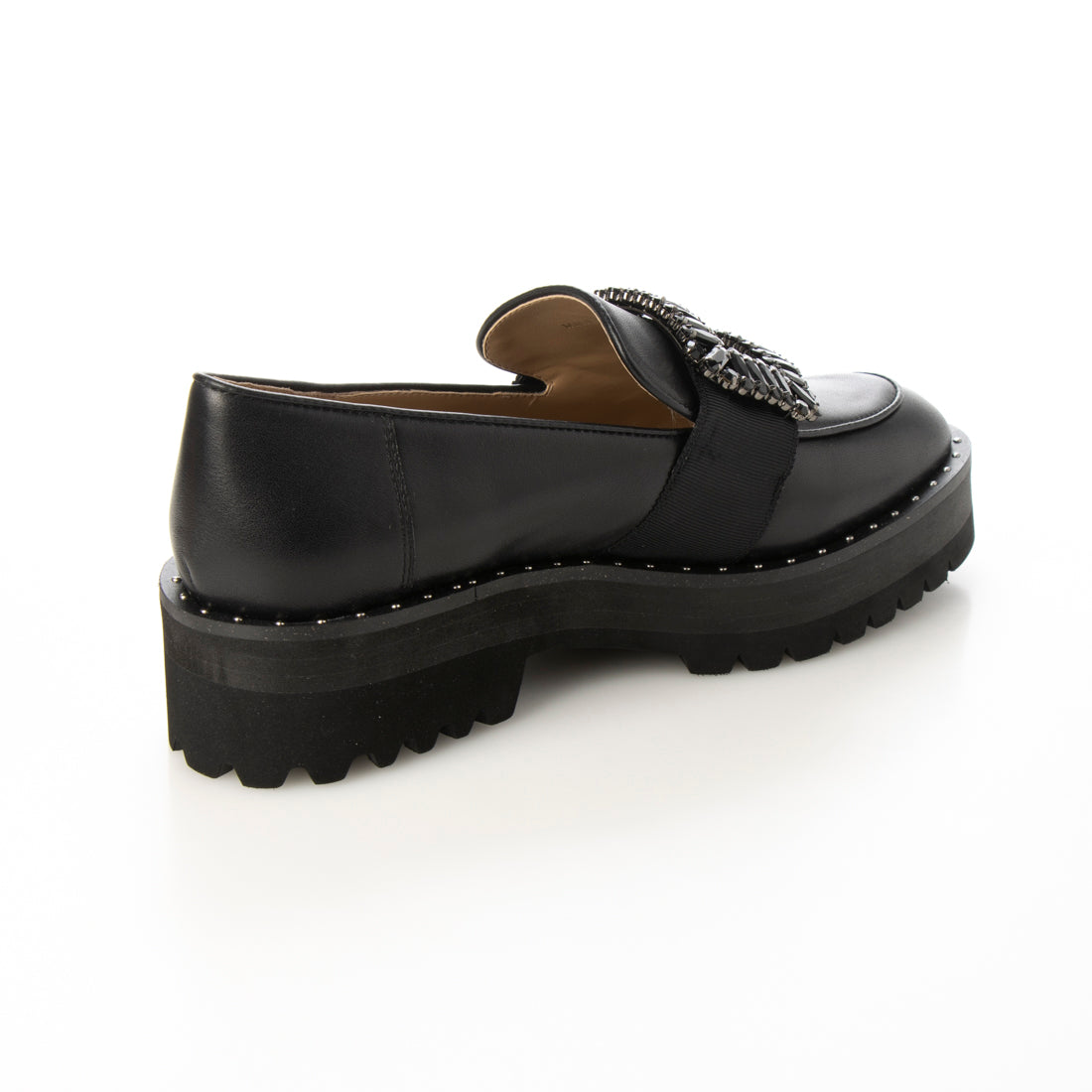 MODE ET JACOMO Platform Jewel Buckle Loafers