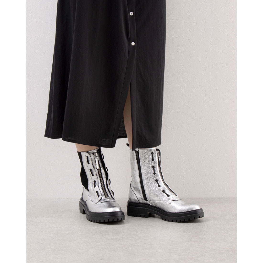 [3way] Front Zipper Side Gore Boots