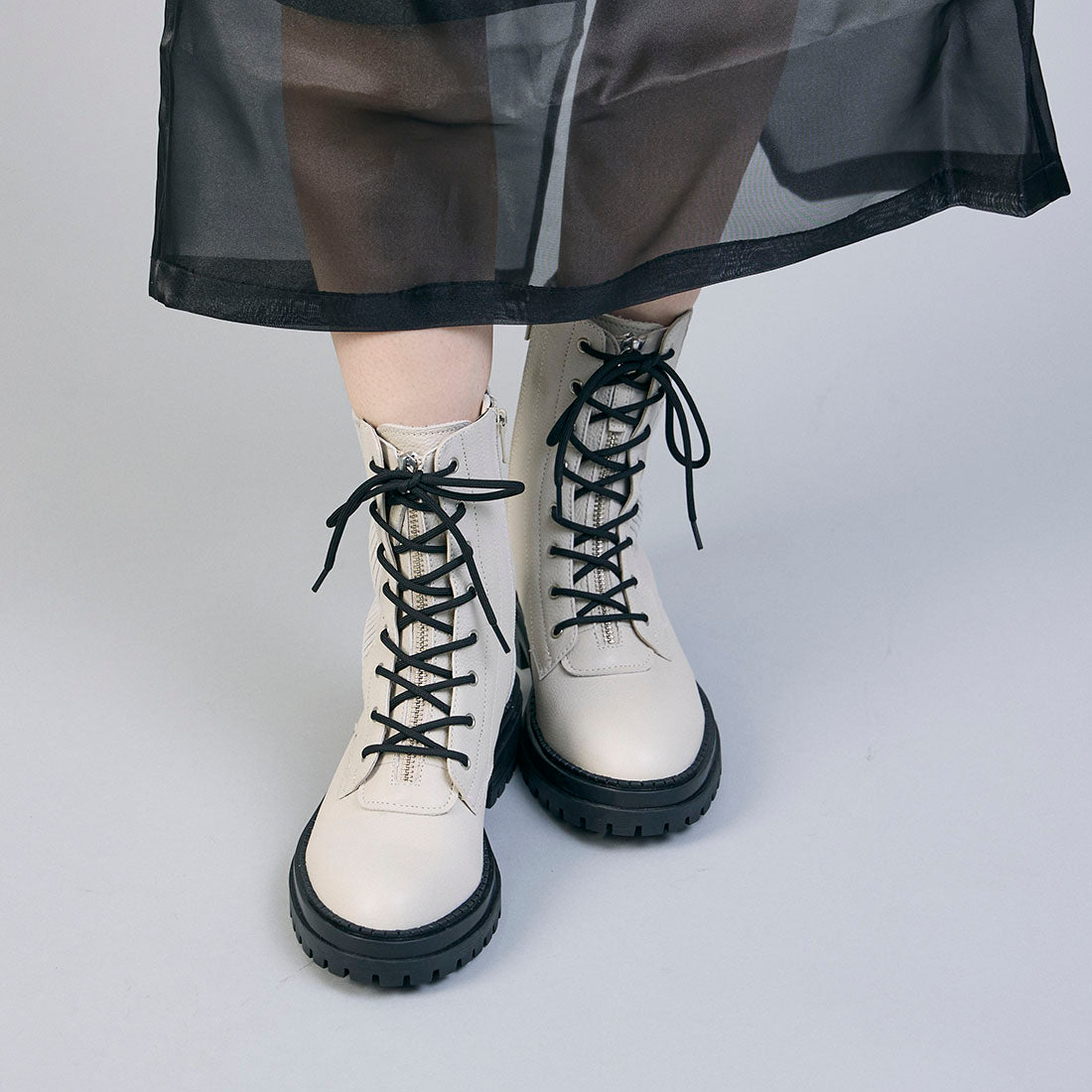 [3way] Front Zipper Side Gore Boots