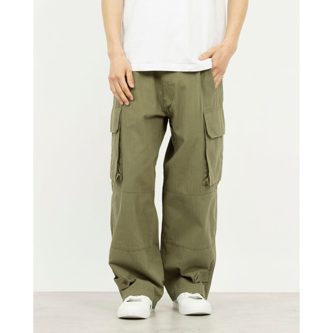 モン ケメル MONT KEMMEL MONT KEMEL M-47 CARGO PANTS COTTON HERRINGBONE モンケメル M-47カーゴパンツ （ブラック） ブラック