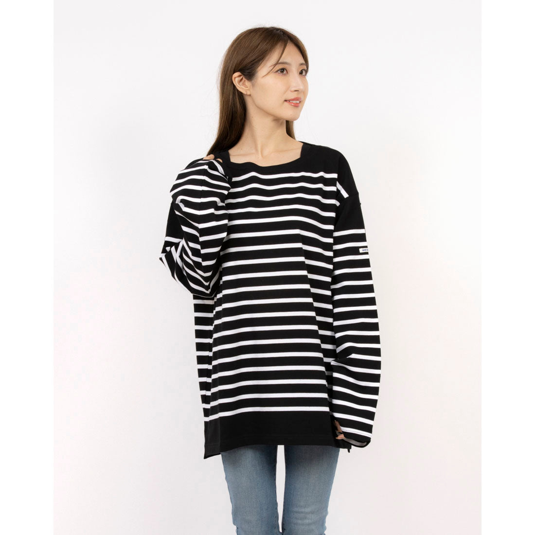 モン ケメル MONT KEMMEL MONT KEMMEL BASQUE SHIRTS 30/2 JERSEY BORDERモンケメル バスクシャツ （ブラック×ホワイト） ブラック×ホワイト